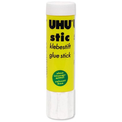 UHU Stic Glue Stick Solid Washable Non-toxic 21g [Pack 12]