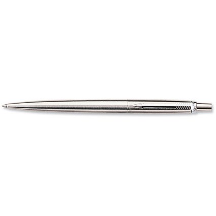 Parker Jotter Ball Pen Durable Stainless Steel with Chrome Trim Line 1.0mm Blue Ink