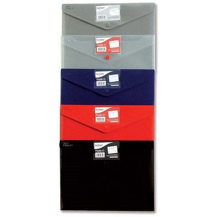 Snopake Polyfile ID Wallet File Polypropylene with Card Holder A4 Standard Assorted [Pack 5]