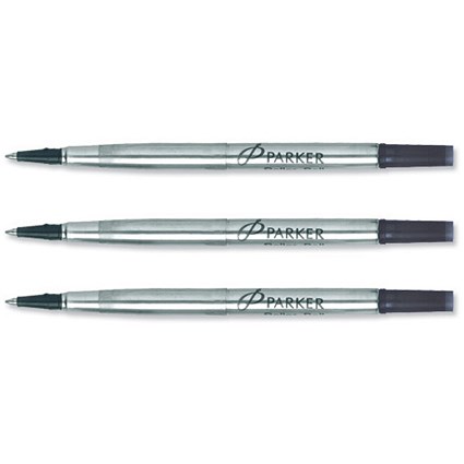 Parker Refill Roller Ball Cartridges Medium 0.8mm Blue [Pack 12]