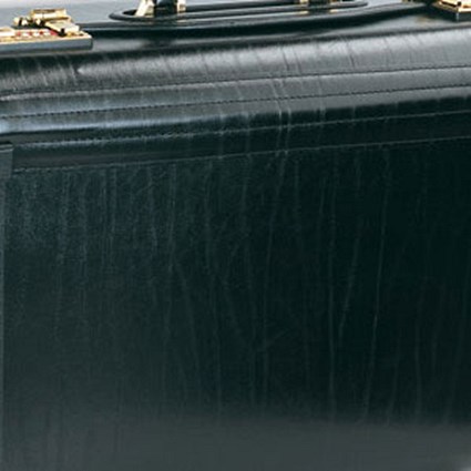 Masters Pilot Case Bonded Leather with Side Pocket Lid-mounted Organiser W460xD200xH330mm Black