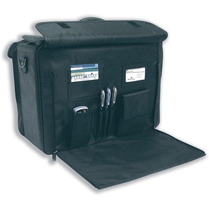 Masters Pilot Case Koskin Soft-sided with Drop-down Workstation W450xD180xH330mm Black
