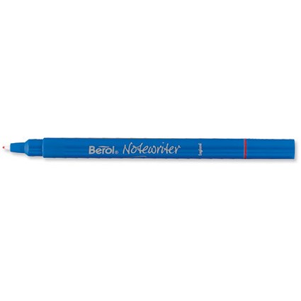 Berol Notewriter Pen Water-based Ink Plastic 0.9mm Tip 0.6mm Line Red [Pack 12]