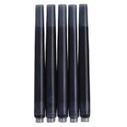 Parker Quink Cartridge Ink Refills / Black / 12 Boxes of 5