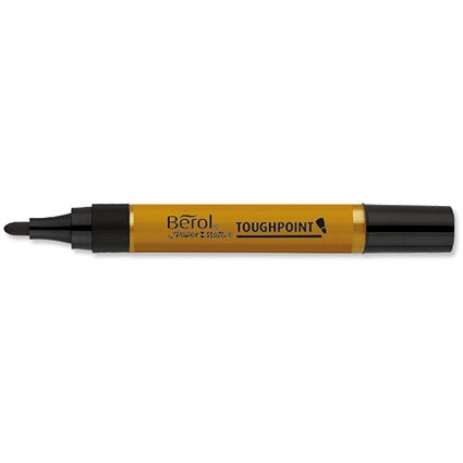 Berol Autoseal Toughpoint Permanent Marker / Bullet Tip / Black / Pack of 12