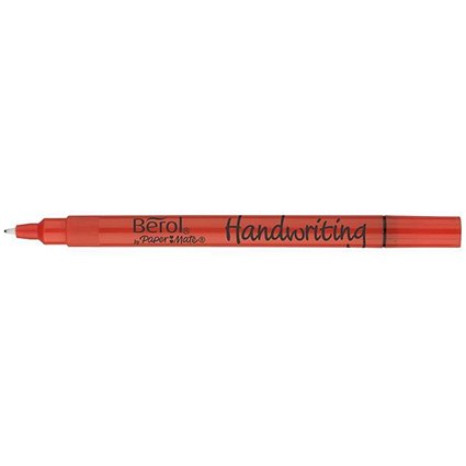 Berol Handwriting Pen, Water-based Ink, 0.6mm Line, Black, Pack of 12