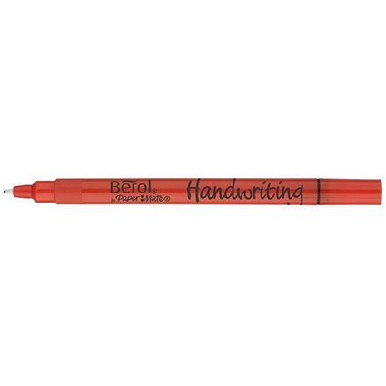 Berol Handwriting Pen, Water-based Ink, 0.6mm Line, Black, Pack of 12