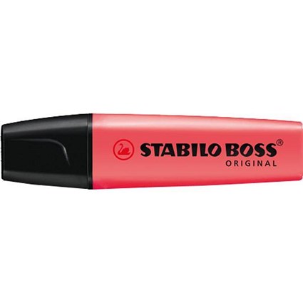 Stabilo Boss Highlighters, Red, Pack of 10