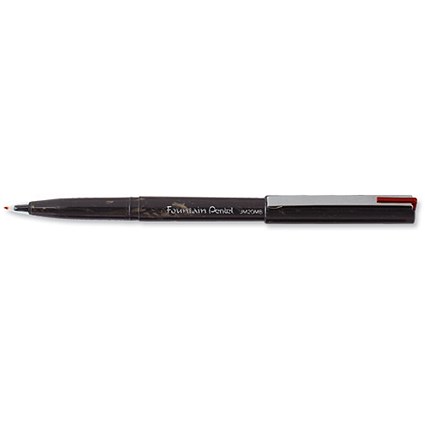 Pentel JM20 Fountain Pen Disposable with Adjusting Nib 0.3-0.4mm Line Red [Pack 12]