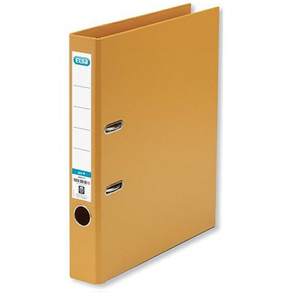 Elba Mini Lever Arch File PVC 50mm Spine A4 OrangeRef 100202103 [Pack 10]