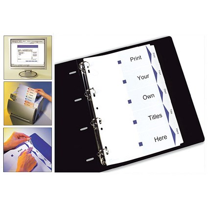 Avery ReadyIndex Dividers Polypropylene with Customisable Content Sheet 1-10