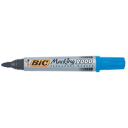 Bic Marking 2000 Permanent Marker Bullet Tip Line Width 1.7mm Blue [Pack 12]