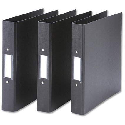 Rexel Ring Binder Polypropylene 2 O-Ring 25mm Size A4 Black [Pack 10]