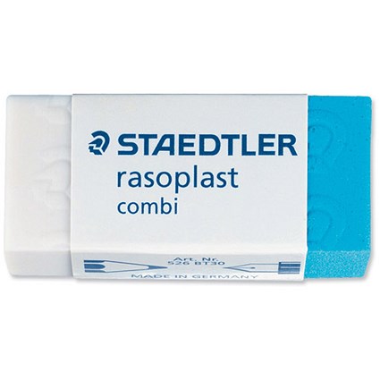 Staedtler Rasoplast Eraser Combination for Ink and Graphite 42x18x12mm [Pack 30]