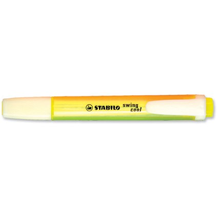 Stabilo Swing Cool Highlighter Water-based Chisel Tip 1-4mm Line Yellow [Pack 10]
