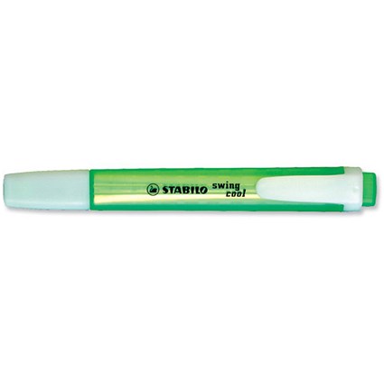 Stabilo Swing Cool Highlighter Water-based Chisel Tip 1-4mm Line Green [Pack 10]