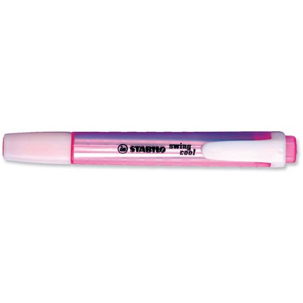 Stabilo Swing Cool Highlighter Water-based Chisel Tip 1-4mm Line Pink [Pack 10]