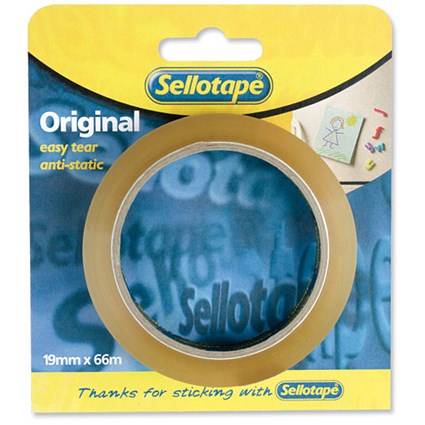Sellotape Clear Tape Carded 18mm x 66m [Pack 8]
