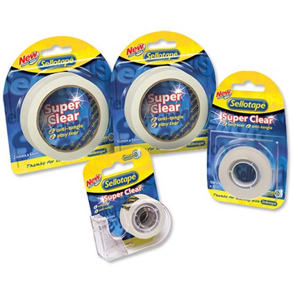 Sellotape Clear Tape Carded 24mm x 66m [Pack 6]
