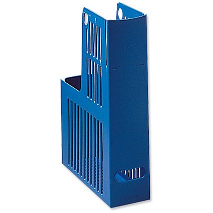 Esselte Collecta Magazine Rack File Durable Polystyrene A4 Blue [Pack 10]
