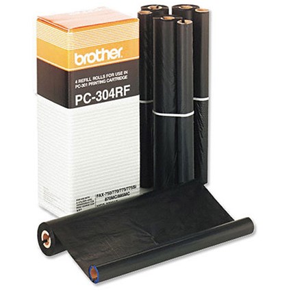 Brother PC304RF Black Thermal Fax Ribbon (Pack of 4)