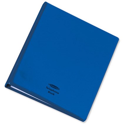 Telephone Index and Address Book Binder with Matching A-Z Index and 20 Sheets / A5 / Blue