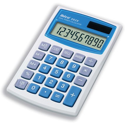 Ibico Calculator Solar-powered with Cost-Sell-Margin Function 10 Digit 3 Key Memory 68x112x8mm Ref 082X