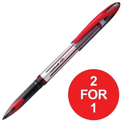 Uniball AIR UBA-188L Rollerball Pens / Red / Pack of 12 / Buy One Get One FREE