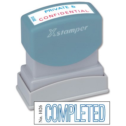 Xstamper Word Stamp Pre-inked Reinkable - Completed - W42xD13mm