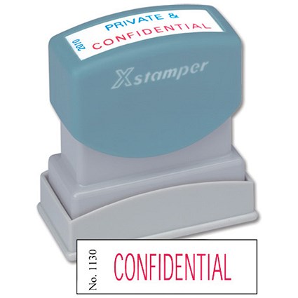 Xstamper Word Stamp Pre-inked Reinkable - Confidential - W42xD13mm