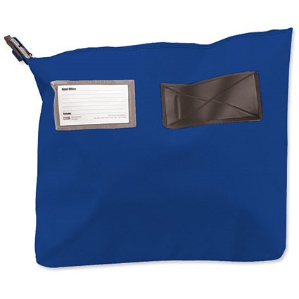 Versapak Mailing Pouch Gusseted Bulk Volume Sealable with Window PVC 470x335x75mm Blue Ref CG3 BL