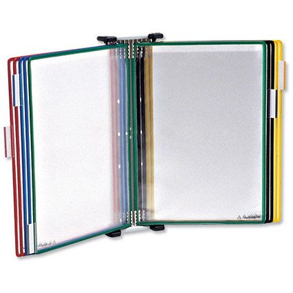 Tarifold Technic Wall Display Unit with 5 Clip-on Index Tabs and 10 Pockets A4 Red