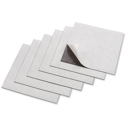 Nobo Magnetic Squares / Vinyl / Self-adhesive / 150x150mm / Black / Pack of 6