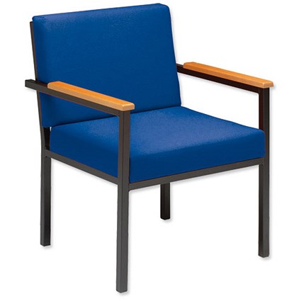 Trexus Reception Armchair Steel Frame Deep-cushioned Seat W520xD660xH790mm Blue