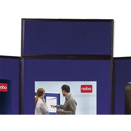 Nobo Showboard Display Header Panel W600xH250xD20mm Sides Blue and Grey