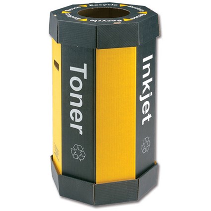 Acorn Cartridge Recycling Bin with Drop Out Bottom Capacity 60 Litres [Pack 5]