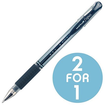 Uni-ball UM151S SigNo Gel Rollerball / Comfort Grip / Blue / Pack of 12 / Buy One Get One FREE