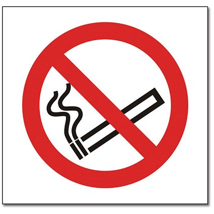 Stewart Superior No Smoking Sign 150x150mm White Self-adhesive Vinyl
