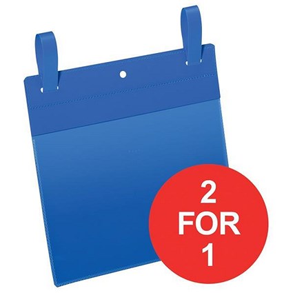 Durable Pockets / Fastening Strips / A5 / Landscape / Blue / Pack of 50 / Buy One Get One FREE