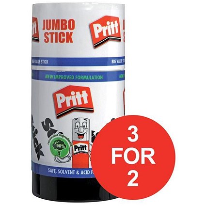 Pritt Stick Glue / Jumbo / 95g / Pack of 6 / 3 for the price of 2