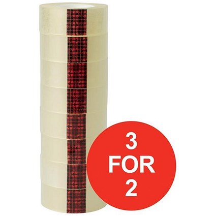 Scotch Easy Tear Transparent Tape / 19mmx33m / Pack of 8 / 3 for the price of 2