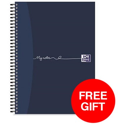 Oxford MyNotes Notebook / A4 / Feint Ruled with Margin / 200 Pages / Pack of 3 / FREE Chocolates