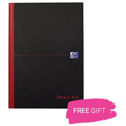 Black n' Red Notebook, B5, Casebound, Ruled, Pack of 5, Free Coffee