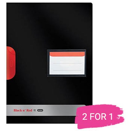 Black n' Red A4 Swing Clip Files, Black, Pack of 5, Buy 1 Pack Get 1 Free