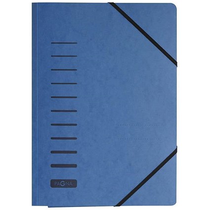 Pagna Classic Elasticated Folders / 3-Flap / A4 / Blue / Pack of 25 / Buy One Get One FREE