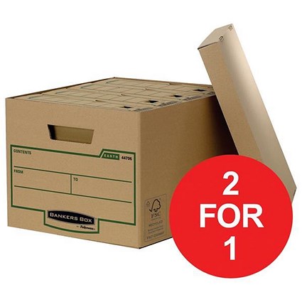 Fellowes Bankers Box Earth Storage Boxes / Standard / Pack of 10 / Buy One Get One FREE