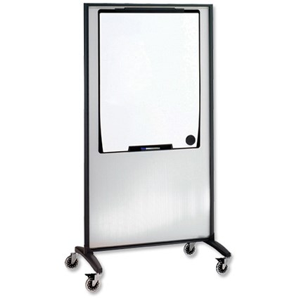 Nobo Mobile Screen with Groove for Whiteboard and Clips for Flip Chart Portrait 1800x900mm