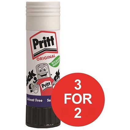 Pritt Stick Glue / Medium / 20g / Pack of 6 / 3 for the price of 2