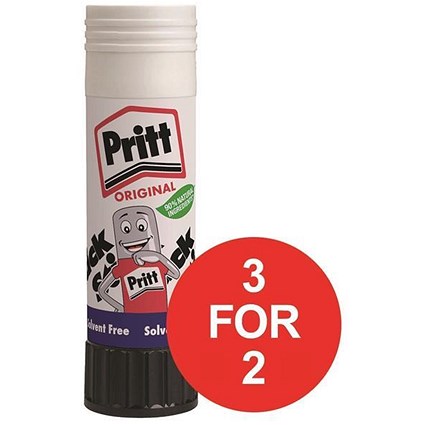 Pritt Stick Glue / Large / 43g / Pack of 5 / 3 for the price of 2