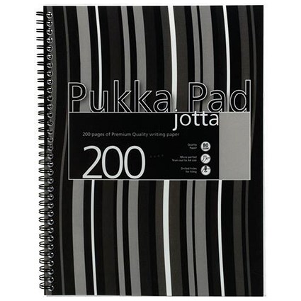 Pukka Pad Jotta Wirebound Notebook / A4 / 4 Holes / Perforated / 200 Pages / 3 packs for the price of 2